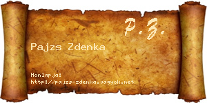 Pajzs Zdenka névjegykártya